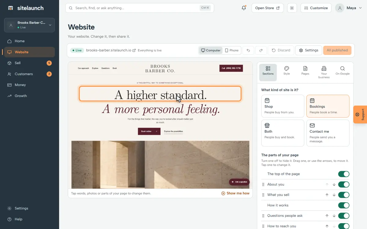Step 2: Tap the words you want to change.