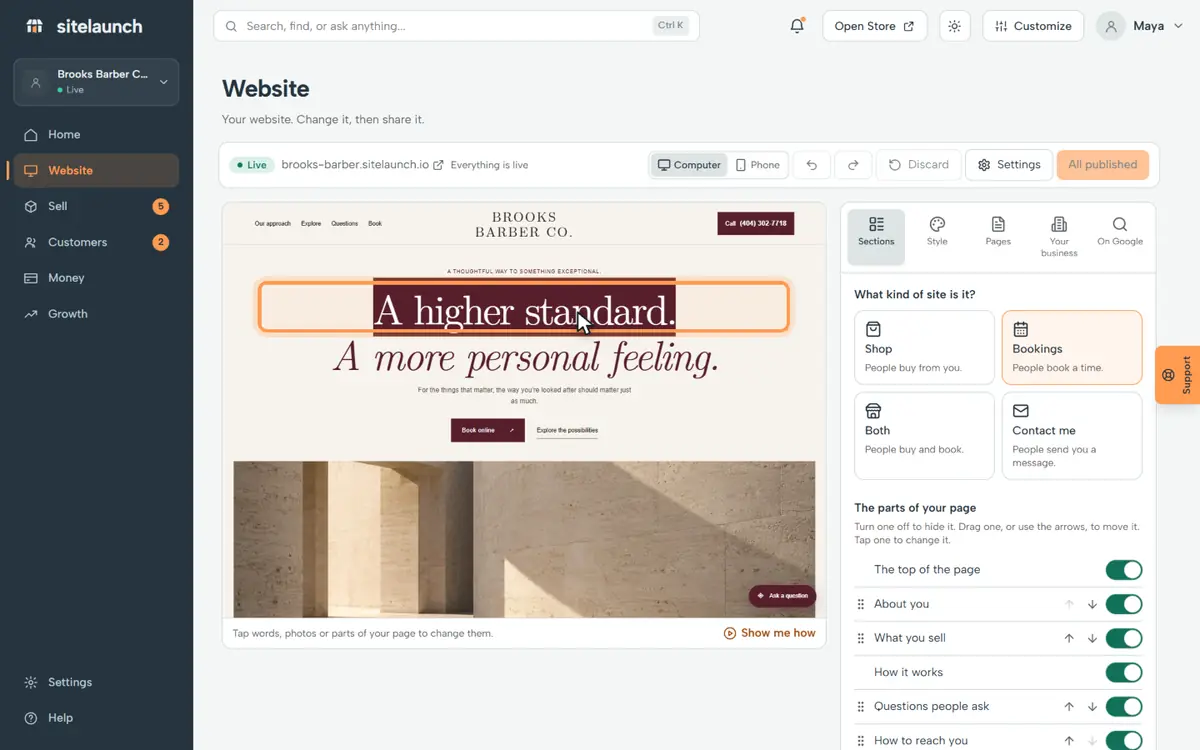 Step 3: Type your own words.